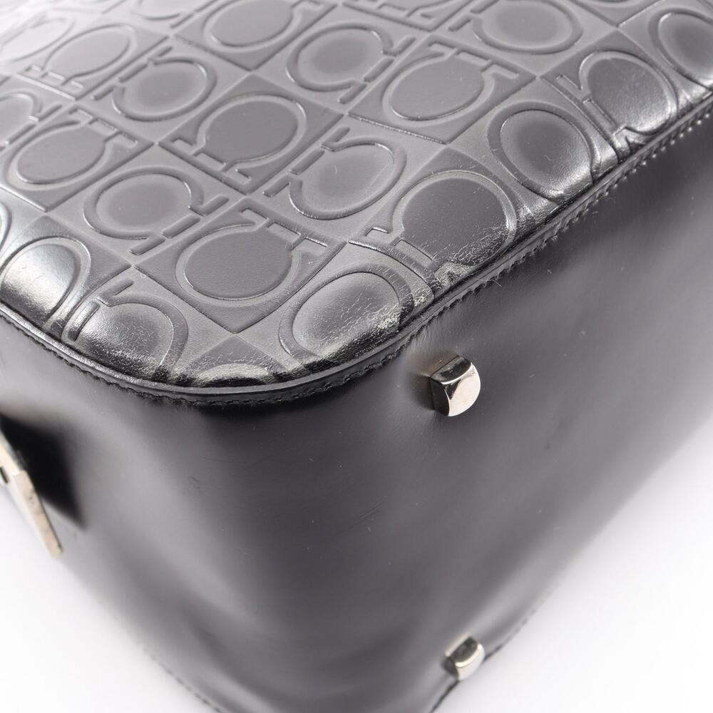 Salvatore Ferragamo Gancini Leather Bag Black - Picture 7 of 12